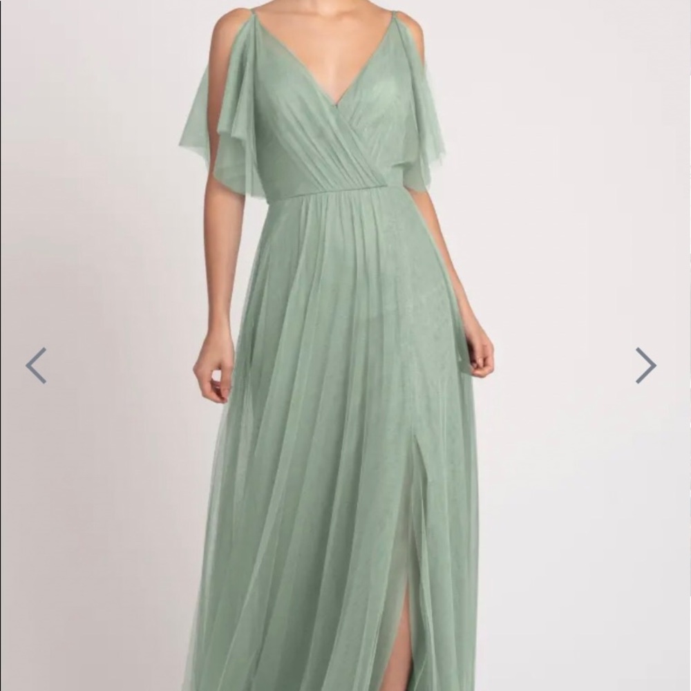 Jenny Yoo Aeryn Bridesmaid Dress in Seaglass Size 6 NWT